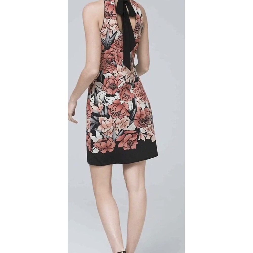 White House Black Market Reversible Floral/Solid Shift Dress Women's Small S